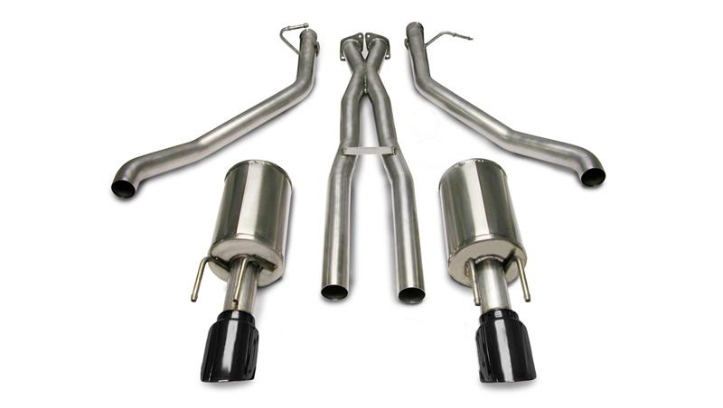 Pontiac GTO Performance Exhaust - Dual Rear Exit - CORSA Performance - Sport Cat-Back + XPipe w/Single 4in BlackTips - Black - `05-`06